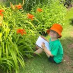 Reception pupils from Marksbury Church of England Primary School visited The Pig near Bath, using the gardens as inspiration for sketches and paintings.