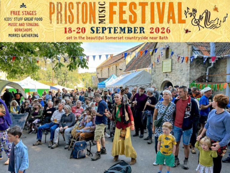 Enjoy free live music, children's workshops, storytelling and family activities at Priston Music Festival near Bath from 18-20 September.