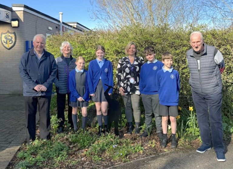 St Benedict’s Catholic Primary School has received a historic miner sculpture after pupils explored Somerset’s mining past at Radstock Museum.