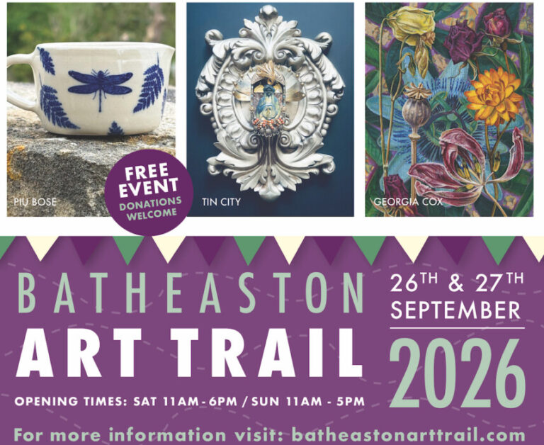 Explore work by 52 artists and enjoy free family workshops when the Batheaston Art Trail returns on 26 and 27 September 2026.