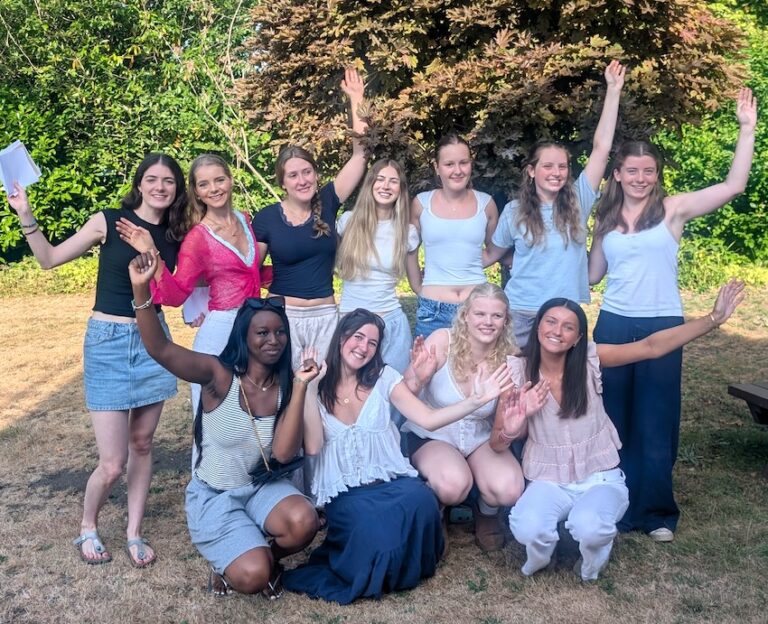 Royal High School Bath students celebrate strong A-Level and IB results, with 53% of grades at A or A* or equivalent and university places secured across the UK and beyond.