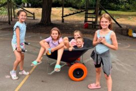 More than 60 volunteers helped rejuvenate the gardens, woodland and outdoor learning spaces at St Mary’s School in Broughton Gifford.