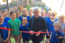St Benedict’s Catholic Primary School in Midsomer Norton has opened a new sensory prayer garden designed by pupils and the school’s chaplaincy team.