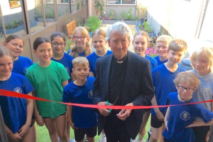 St Benedict’s Catholic Primary School in Midsomer Norton has opened a new sensory prayer garden designed by pupils and the school’s chaplaincy team.