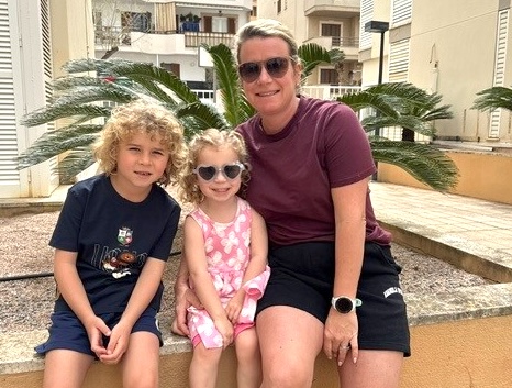 Bath mum Emily Smith and her seven-year-old son are taking on the RUHX Glow Run after the care given to her daughter at the RUH.