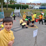 Parents and community volunteers have transformed the infants’ playground at Weston All Saints Primary School in Bath with donated and repurposed materials.