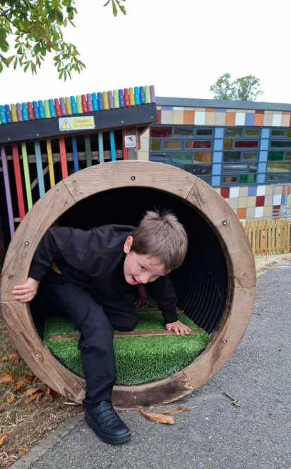 Parents and community volunteers have transformed the infants’ playground at Weston All Saints Primary School in Bath with donated and repurposed materials.