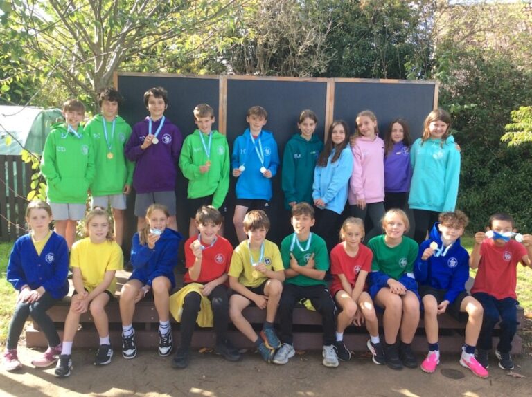Farmborough Church Primary School celebrates two team victories and individual medals at the B&NES Cross Country Competition in Bath.