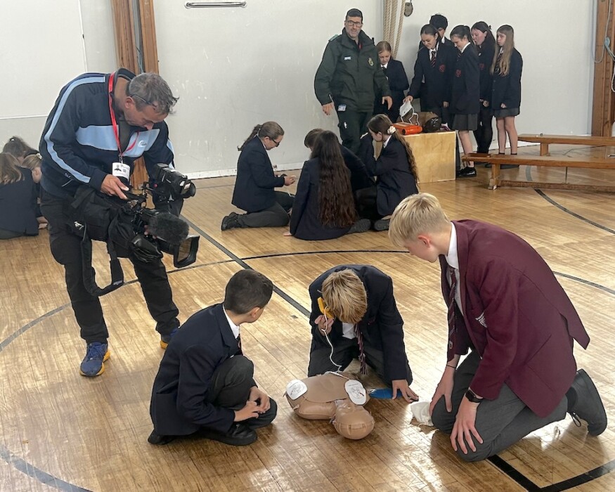 Every pupil at Lift Broadlands in Keynsham learns lifesaving CPR and defibrillator skills, inspired by 14-year-old Hugo's survival of a cardiac arrest.