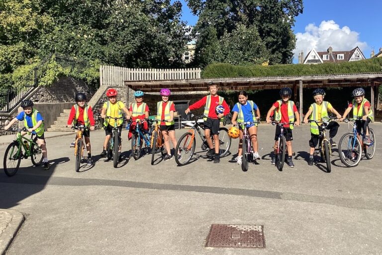 Thirty-four Year 6 pupils at Newbridge School in Bath develop cycling confidence and road safety skills as Bikeability training returns.