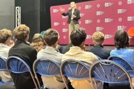 Bath MP Wera Hobhouse meets King Edward’s School sixth form students to discuss democracy, climate change, AI and the issues affecting young people.